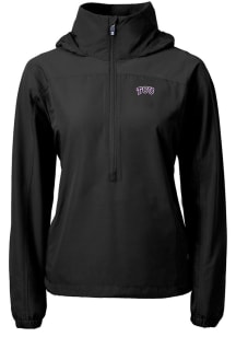Cutter and Buck TCU Horned Frogs Womens Black Charter Eco Pullover
