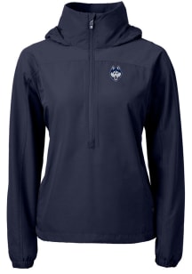 Cutter and Buck UConn Huskies Womens Navy Blue Charter Eco Pullover