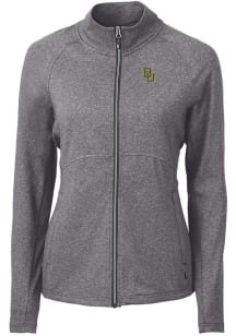 Cutter and Buck Baylor Bears Womens Black Adapt Eco Knit Light Weight Jacket