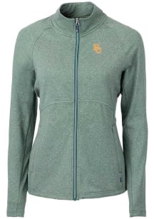Cutter and Buck Baylor Bears Womens Green Adapt Eco Knit Light Weight Jacket