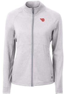 Cutter and Buck Dayton Flyers Womens Grey Adapt Eco Knit Light Weight Jacket