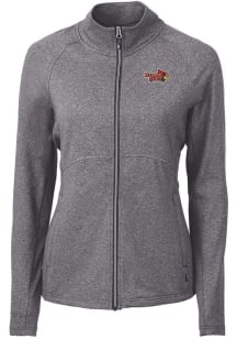 Cutter and Buck Illinois State Redbirds Womens Black Adapt Eco Knit Light Weight Jacket