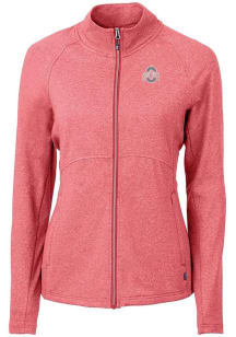 Cutter and Buck Ohio State Buckeyes Womens Red Adapt Eco Knit Light Weight Jacket
