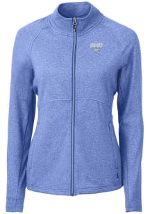 Cutter and Buck SMU Mustangs Womens Blue Adapt Eco Knit Light Weight Jacket