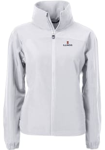 Cutter and Buck Illinois Fighting Illini Womens Grey Charter Eco Light Weight Jacket