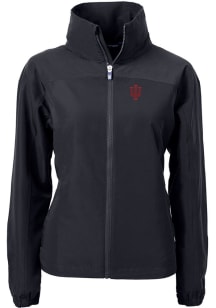 Cutter and Buck Indiana Hoosiers Womens Black Charter Eco Light Weight Jacket