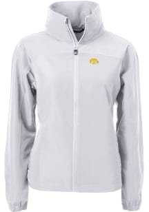Cutter and Buck Iowa Hawkeyes Womens Grey Charter Eco Light Weight Jacket