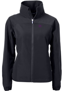 Cutter and Buck K-State Wildcats Womens Black Charter Eco Light Weight Jacket