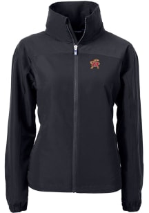 Cutter and Buck Maryland Terrapins Womens Black Charter Eco Light Weight Jacket