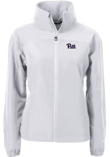 Cutter and Buck Pitt Panthers Womens Grey Charter Eco Light Weight Jacket