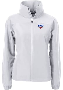 Cutter and Buck SMU Mustangs Womens Grey Charter Eco Light Weight Jacket