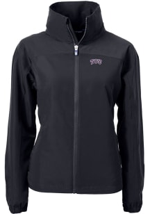 Cutter and Buck TCU Horned Frogs Womens Black Charter Eco Light Weight Jacket