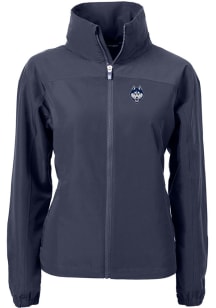 Cutter and Buck UConn Huskies Womens Navy Blue Charter Eco Light Weight Jacket