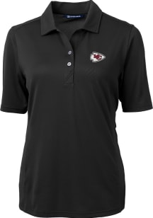 Cutter and Buck Kansas City Chiefs Womens Black Virtue Short Sleeve Polo Shirt