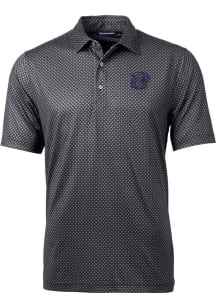 Cutter and Buck K-State Wildcats Mens Black Pike Banner Print Short Sleeve Polo