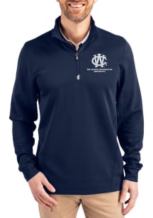 Cutter and Buck George Washington Revolutionaries Mens Navy Blue Vault Traverse Big and Tall Qtr Z..