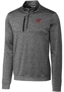 Cutter and Buck Central Michigan Chippewas Mens Grey Stealth Long Sleeve Qtr Zip Pullover