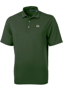 Cutter and Buck Green Bay Packers Mens Green Virtue Eco Pique Style Short Sleeve Polo