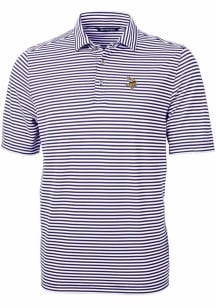 Cutter and Buck Minnesota Vikings Mens Purple Virtue Eco Pique Short Sleeve Polo