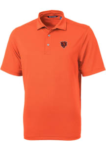 Cutter and Buck Chicago Bears Orange Historic Virtue Eco Pique Big and Tall Polo