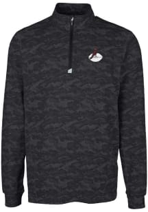 Cutter and Buck Arizona Cardinals Mens Black Historic Traverse Camo Long Sleeve Qtr Zip Pullover