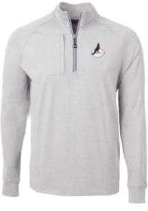 Cutter and Buck Arizona Cardinals Mens Grey Historic Adapt Eco Long Sleeve Qtr Zip Pullover