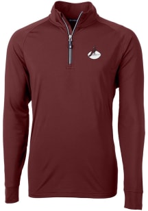 Cutter and Buck Arizona Cardinals Mens Maroon Adapt Eco Long Sleeve Qtr Zip Pullover