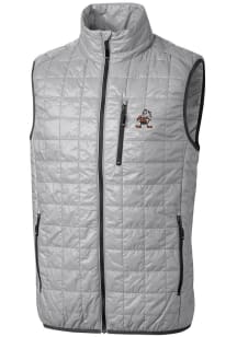 Cutter and Buck Cleveland Browns Mens Grey Historic Rainier PrimaLoft Sleeveless Jacket