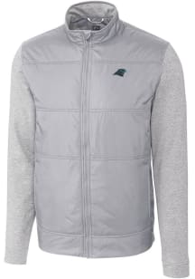 Cutter and Buck Carolina Panthers Mens Grey Stealth Medium Weight Jacket