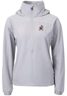 Cutter and Buck Cleveland Browns Womens Grey Historic Charter Eco Pullover