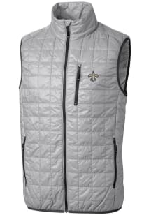 Cutter and Buck New Orleans Saints Mens Grey Rainier PrimaLoft Sleeveless Jacket