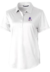 Cutter and Buck New England Patriots Womens White Historic Prospect Short Sleeve Polo Shirt