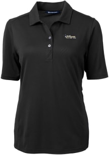 Cutter and Buck New York Jets Womens Black HISTORIC Virtue Eco Pique Short Sleeve Polo Shirt