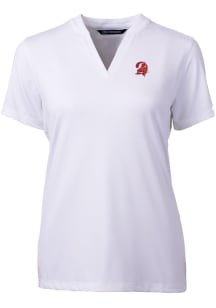 Cutter and Buck Tampa Bay Buccaneers Womens White Historic Forge Short Sleeve T-Shirt