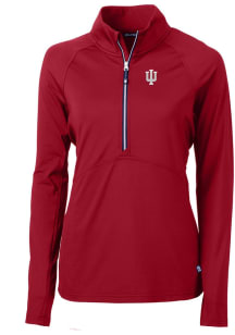 Cutter and Buck Indiana Hoosiers Womens Cardinal Adapt Qtr Zip Pullover