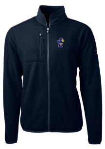 Cutter and Buck Kansas Jayhawks Mens Navy Blue Cascade Sherpa Light Weight Jacket