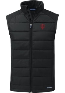 Cutter and Buck Indiana Hoosiers Mens Black Evoke Sleeveless Jacket