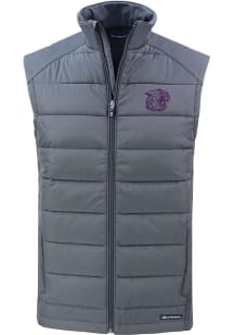 Cutter and Buck K-State Wildcats Mens Grey Evoke Sleeveless Jacket