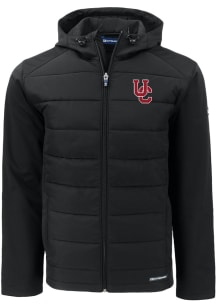 Mens Cincinnati Bearcats Cutter and Buck Mens Evoke Hood Logo Heavyweight Jacket - Black