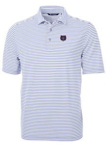 Cutter and Buck Central Arkansas Bears Mens Purple Virtue Stripe Short Sleeve Polo