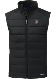 Cutter and Buck Wisconsin Badgers Mens Black Evoke Sleeveless Jacket