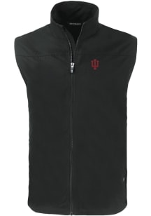 Cutter and Buck Indiana Hoosiers Mens Black Charter Sleeveless Jacket