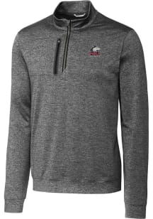 Cutter and Buck Northern Illinois Huskies Mens Grey Stealth Long Sleeve Qtr Zip Pullover