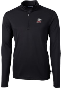 Cutter and Buck Northern Illinois Huskies Mens Black Virtue Long Sleeve Qtr Zip Pullover