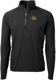Cutter and Buck Iowa Hawkeyes Mens Black Adapt Stretch Long Sleeve Qtr Zip Pullover