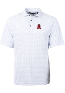 Cutter and Buck Los Angeles Angels White City Connect Virtue Eco Pique Tle Big and Tall Polo