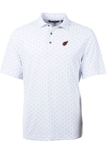 Cutter and Buck Arizona Cardinals White Virtue Eco Pique Tle Big and Tall Polo