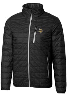 Cutter and Buck Minnesota Vikings Mens Black Rainier PrimaLoft Big and Tall Lined Jacket