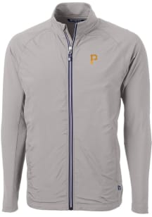 Cutter and Buck Pittsburgh Pirates Mens Grey Adapt Medium Weight Jacket