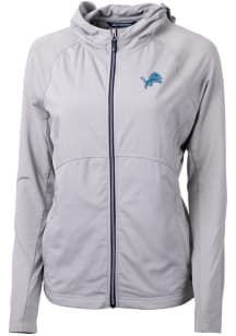 Cutter and Buck Detroit Lions Womens Grey Adapt Eco Light Weight Jacket